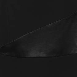 Pre Owned Emporio Armani Black Creep Strapless Maxi Dress S