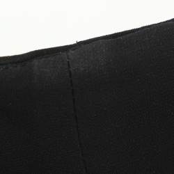Pre Owned Emporio Armani Black Creep Strapless Maxi Dress S