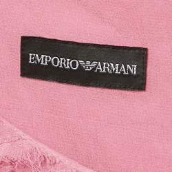 Pre Owned Emporio Armani Pink Pleated Chiffon Short Dress M