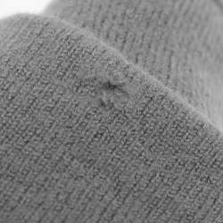 Pre Owned Emporio Armani Grey Wool Knit Top S