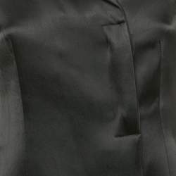 Pre Owned Emporio Armani Black Satin Crossover Blazer M