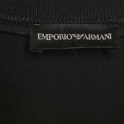 Pre Owned Emporio Armani Black Knit Short Dress M