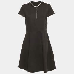 Pre Owned Emporio Armani Black Knit Short Dress M