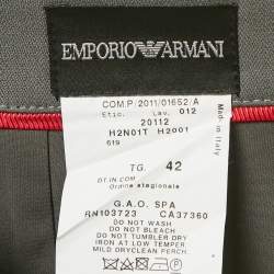 Pre Owned Emporio Armani Green Wool Pencil Skirt M