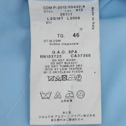 Pre Owned Emporio Armani Metallic Green Lurex Sleeveless Blazer L