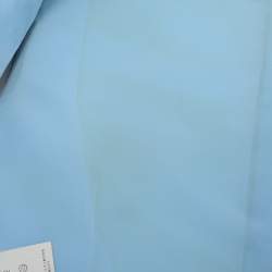 Pre Owned Emporio Armani Metallic Green Lurex Sleeveless Blazer L