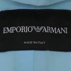 Pre Owned Emporio Armani Metallic Green Lurex Sleeveless Blazer L