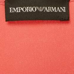 Pre Owned Emporio Armani Pink Silk Sleeveless Tank Top L