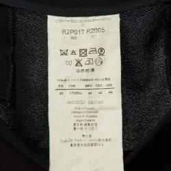 Pre Owned Emporio Armani Black Crepe Regular Fit Pants M