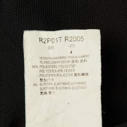 Pre Owned Emporio Armani Black Crepe Regular Fit Pants M