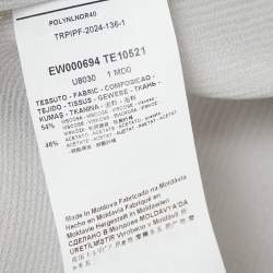 Pre Owned Emporio Armani Icon Grey Crepe Candy Top & Palazzo Trousers Set M  