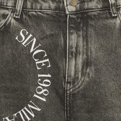 Pre Owned Emporio Armani Dark Grey Denim High Waist Jeans M