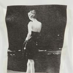 Pre Owned Emporio Armani White Backstage Print Cotton Crew Neck T-Shirt S