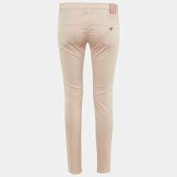 Pre Owned Emporio Armani Blush Pink Cotton Skinny Jeans M 