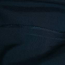 Pre Owned Emporio Armani Navy Blue Crepe Pleated Formal Trousers M