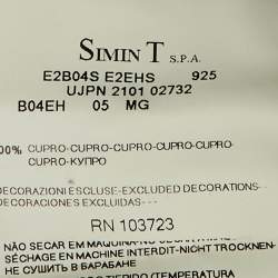 Pre Owned Emporio Armani Navy Blue Sateen Open Front Top M