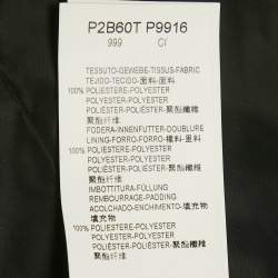 Pre Owned Emporio Armani Black Textured Crepe Zip-Up Jacket S