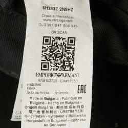 Pre Owned تنورة جينز مصغرة مطرزة بحبيبات لامعة سوداء امبوريو أرماني مقاس متوسط