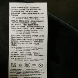 Pre Owned تنورة جينز مصغرة مطرزة بحبيبات لامعة سوداء امبوريو أرماني مقاس متوسط