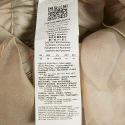 Pre Owned جمبسوت إمبريو أرماني حرير بطبعة زهور بيج مع حزام مقاس صغير  - سمول