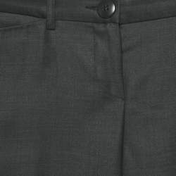 Pre Owned بدلة أمبوريو أرماني صوف بكر رمادي صغيرة