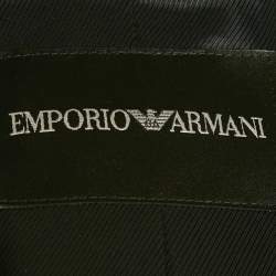 Pre Owned بدلة أمبوريو أرماني صوف بكر رمادي صغيرة