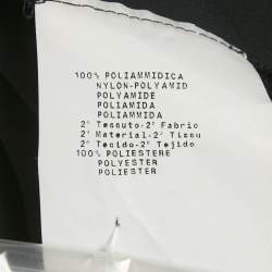 Pre Owned قميص شيفون مطرز بالخرز أسود من إيمبريو أرماني شبه شفاف مقاس صغير (سمول)