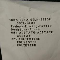 Pre Owned Emporio Armani Black Silk Blend Fringed Mini Skirt S