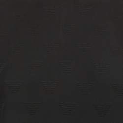 Pre Owned Emporio Armani Black Logo Jacquard Jersey Turtle Neck Top L