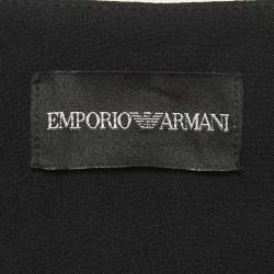 Pre Owned بنطال إمبريو أرماني كريب أسود صغير