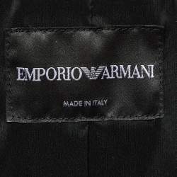 Pre Owned Emporio Armani Pink Snake Embossed Leather Jacket M