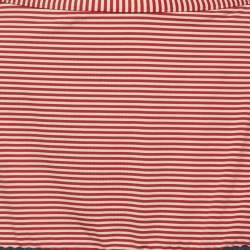 مملوكة مسبقًا تنورة إمبريو أرماني مخططة حمراء/بيضاء جيرسي قصيرة مقاس كبير - لارج