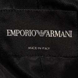 Pre Owned معطف إمبريو أرماني منقوش متعدد الألوان بحزام قطن مخلوط مقاس متوسط - ميديم