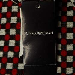 Pre Owned معطف إمبريو أرماني منقوش متعدد الألوان بحزام قطن مخلوط مقاس متوسط - ميديم