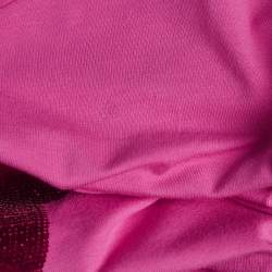 Pre Owned Emporio Armani Jersey Teddy Sequin Jersey T-Shirt M