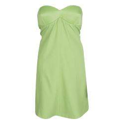 Emporio Armani Green Strapless Dress M