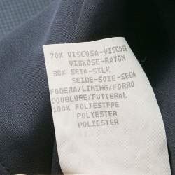 Pre Owned Emporio Armani Black Dotted Corduroy Sleeveless Top S