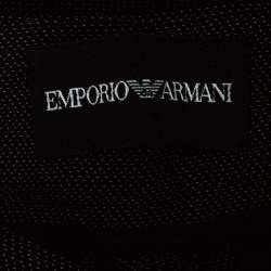 Emporio Armani Monochrome Dotted Wool Tailored Pants M