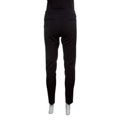 Pre Owned Emporio Armani Black Wool Tailored Pants S