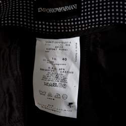 Pre Owned Emporio Armani Black Wool Tailored Pants S
