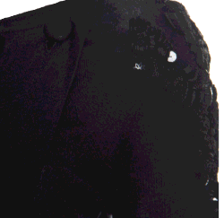 Pre Owned Emporio Armani Black Embellished Sleeve Cardigan S
