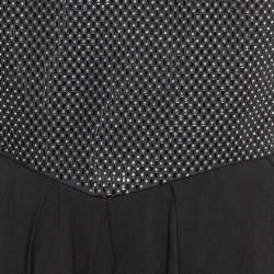 Pre Owned Emporio Armani Elite Black Embellished Cross Back Maxi Dress M