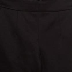 Pre Owned Emporio Armani Black Knit High Waist Tailored Pants S