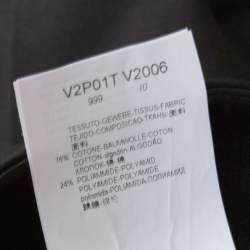 Pre Owned Emporio Armani Black Knit High Waist Tailored Pants S