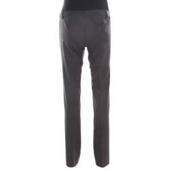 Emporio Armani Grey Wool Linea Tailored Trousers M
