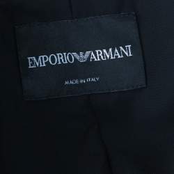 Emporio Armani Black Double Breasted Asymmetric Blazer S