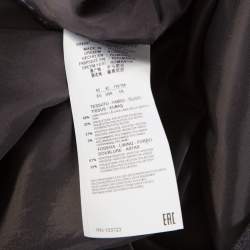 Pre Owned Emporio Armani Grey Knit Draped Mini Skirt M