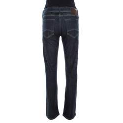Pre Owned Emporio Armani Indigo Dark Wash Denim Flared Jeans M