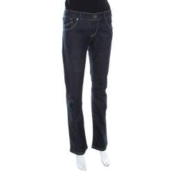 Pre Owned Emporio Armani Indigo Dark Wash Denim Flared Jeans M