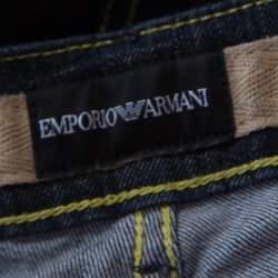 Pre Owned Emporio Armani Indigo Dark Wash Denim Flared Jeans M